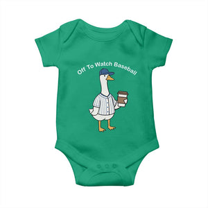 Funny Baseball Mom Goose Baby Onesie Funny Sports Game Day TS10 Irish Green Print Your Wear