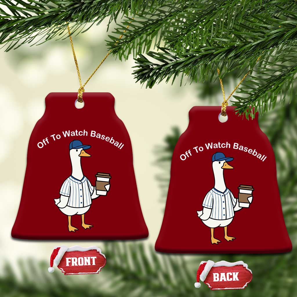 Funny Baseball Mom Goose Ceramic Ornament Funny Sports Game Day TS10 Print Your Wear