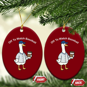 Funny Baseball Mom Goose Ceramic Ornament Funny Sports Game Day TS10 Print Your Wear