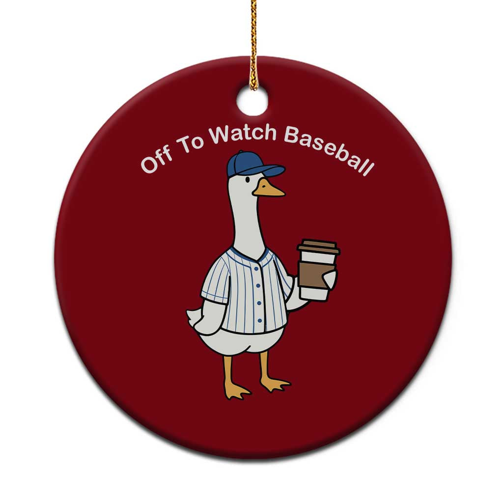 Funny Baseball Mom Goose Ceramic Ornament Funny Sports Game Day TS10 1pc Red Print Your Wear