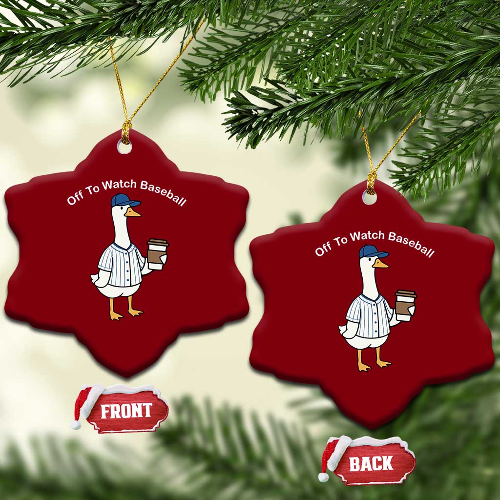 Funny Baseball Mom Goose Ceramic Ornament Funny Sports Game Day TS10 Print Your Wear