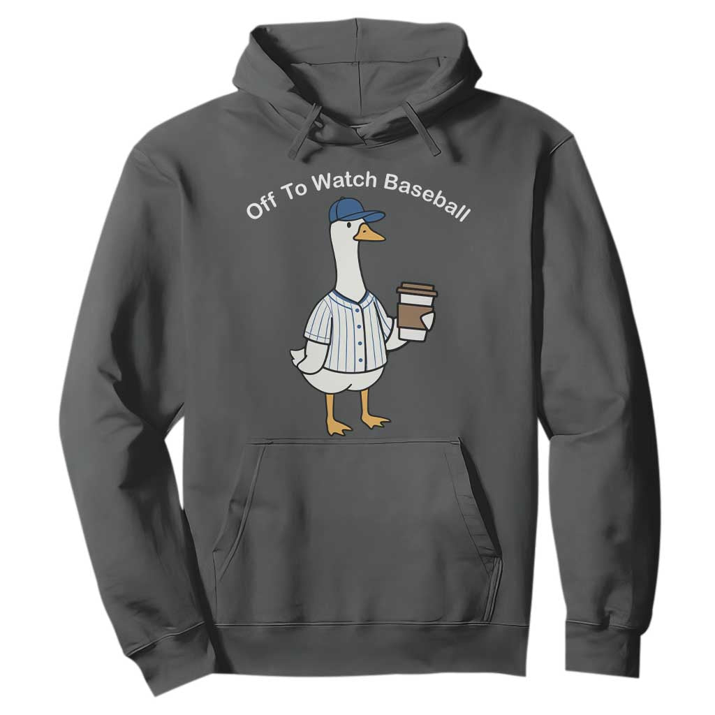Funny Baseball Mom Goose Hoodie Funny Sports Game Day TS10 Dark Heather Print Your Wear