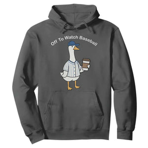Funny Baseball Mom Goose Hoodie Funny Sports Game Day TS10 Dark Heather Print Your Wear