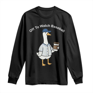 Funny Baseball Mom Goose Long Sleeve Shirt Funny Sports Game Day TS10 Black Print Your Wear