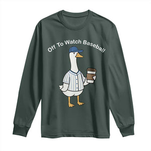 Funny Baseball Mom Goose Long Sleeve Shirt Funny Sports Game Day TS10 Dark Forest Green Print Your Wear