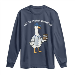 Funny Baseball Mom Goose Long Sleeve Shirt Funny Sports Game Day TS10 Navy Print Your Wear