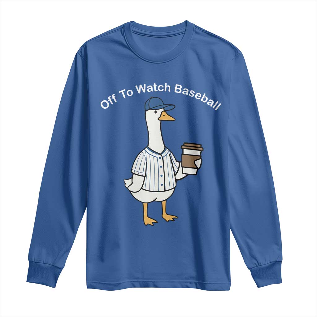 Funny Baseball Mom Goose Long Sleeve Shirt Funny Sports Game Day TS10 Royal Blue Print Your Wear