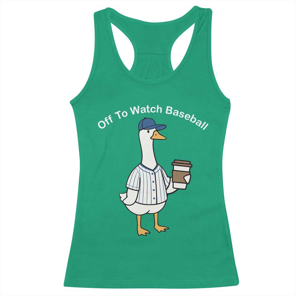 Funny Baseball Mom Goose Racerback Tank Top Funny Sports Game Day TS10 Irish Green Print Your Wear