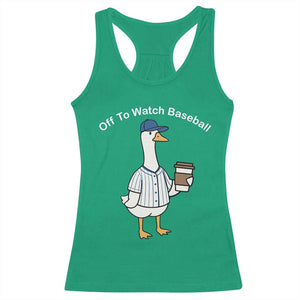 Funny Baseball Mom Goose Racerback Tank Top Funny Sports Game Day TS10 Irish Green Print Your Wear