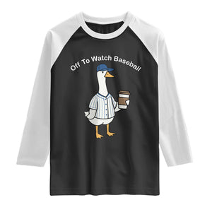 Funny Baseball Mom Goose Raglan Shirt Funny Sports Game Day TS10 Black White Print Your Wear