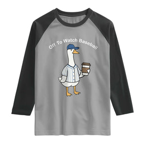 Funny Baseball Mom Goose Raglan Shirt Funny Sports Game Day TS10 Sport Gray Black Print Your Wear