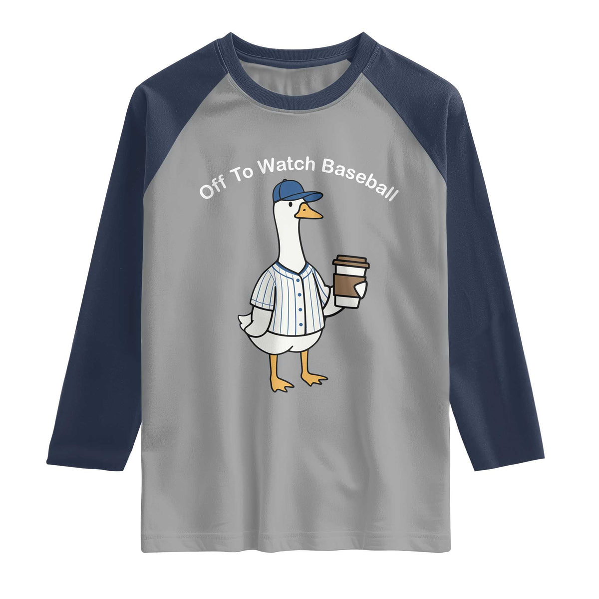 Funny Baseball Mom Goose Raglan Shirt Funny Sports Game Day TS10 Sport Gray Navy Print Your Wear