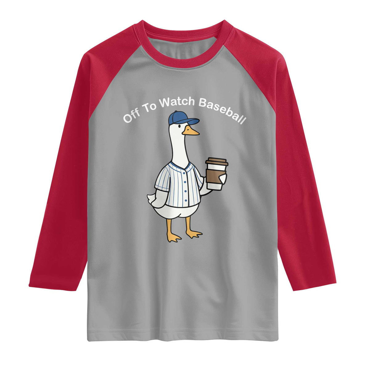 Funny Baseball Mom Goose Raglan Shirt Funny Sports Game Day TS10 Sport Gray Red Print Your Wear
