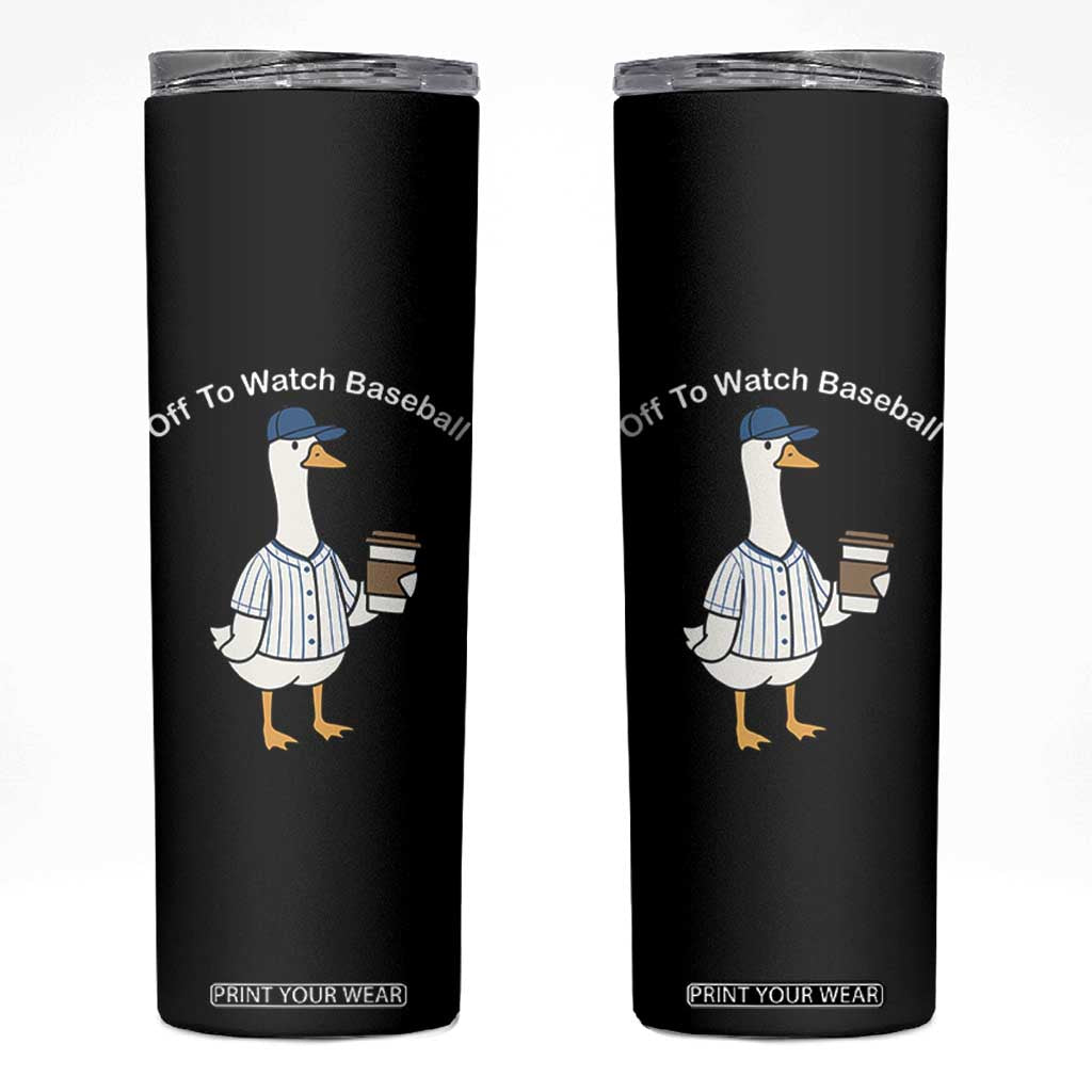 Funny Baseball Mom Goose Skinny Tumbler Funny Sports Game Day TS10 Black Print Your Wear