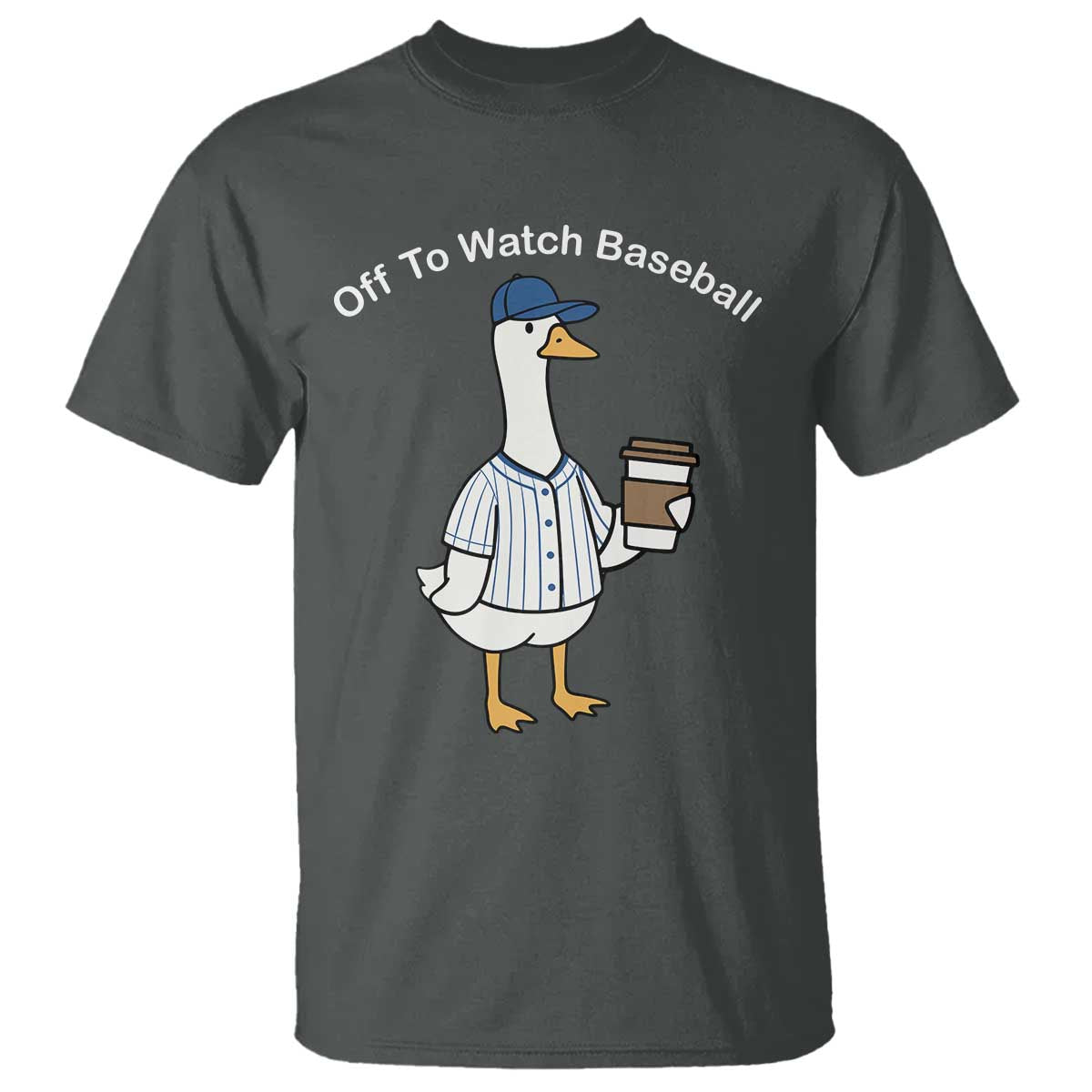 Funny Baseball Mom Goose T Shirt Funny Sports Game Day TS10 Dark Heather Print Your Wear