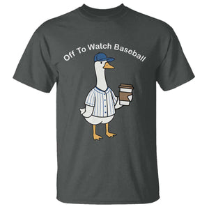 Funny Baseball Mom Goose T Shirt Funny Sports Game Day TS10 Dark Heather Print Your Wear