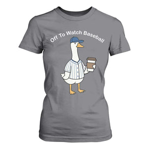 Funny Baseball Mom Goose T Shirt For Women Funny Sports Game Day TS10 Charcoal Print Your Wear