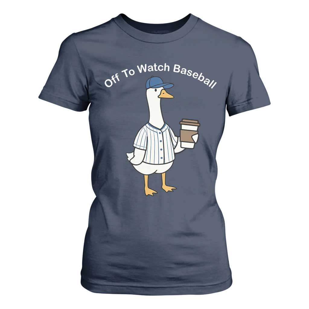 Funny Baseball Mom Goose T Shirt For Women Funny Sports Game Day TS10 Navy Print Your Wear