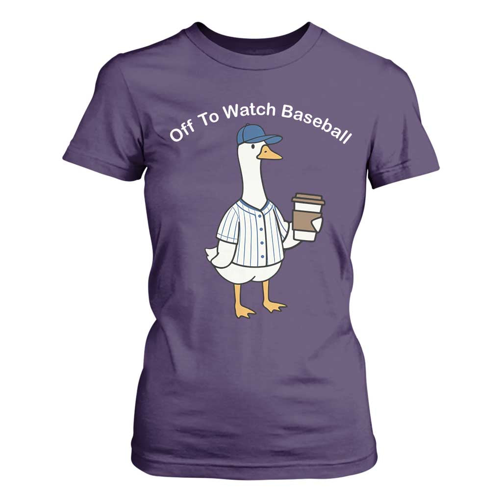 Funny Baseball Mom Goose T Shirt For Women Funny Sports Game Day TS10 Purple Print Your Wear