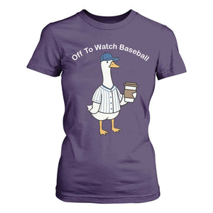 Funny Baseball Mom Goose T Shirt For Women Funny Sports Game Day TS10 Purple Print Your Wear