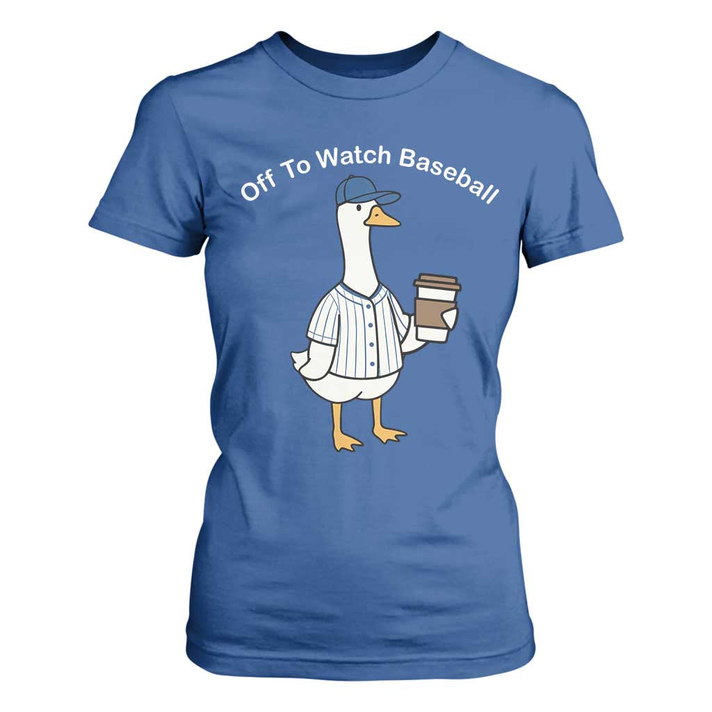 Funny Baseball Mom Goose T Shirt For Women Funny Sports Game Day TS10 Royal Blue Print Your Wear