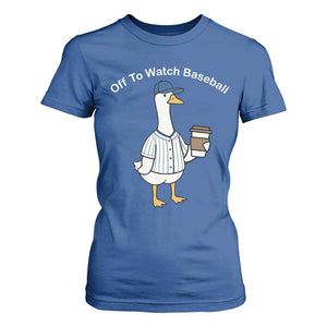 Funny Baseball Mom Goose T Shirt For Women Funny Sports Game Day TS10 Royal Blue Print Your Wear