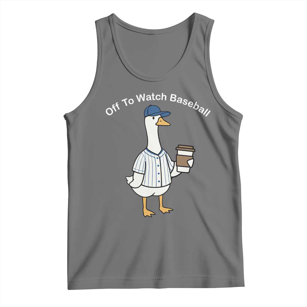 Funny Baseball Mom Goose Tank Top Funny Sports Game Day TS10 Black Heather Print Your Wear