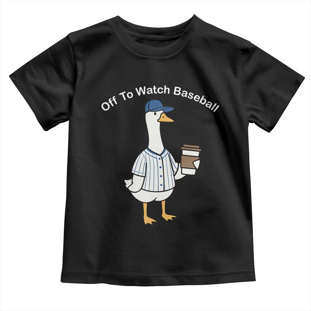Funny Baseball Mom Goose Toddler T Shirt Funny Sports Game Day TS10 Black Print Your Wear