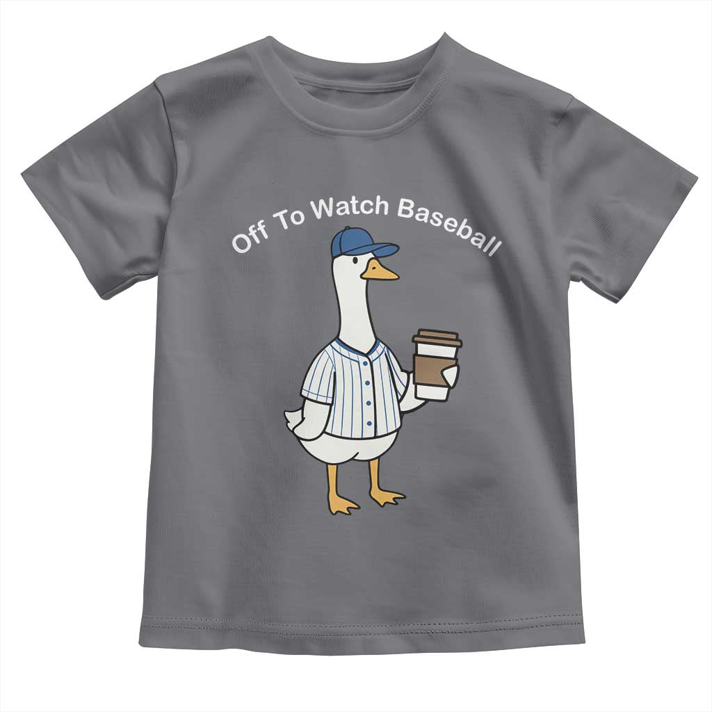 Funny Baseball Mom Goose Toddler T Shirt Funny Sports Game Day TS10 Charcoal Print Your Wear