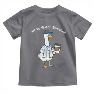Funny Baseball Mom Goose Toddler T Shirt Funny Sports Game Day TS10 Charcoal Print Your Wear