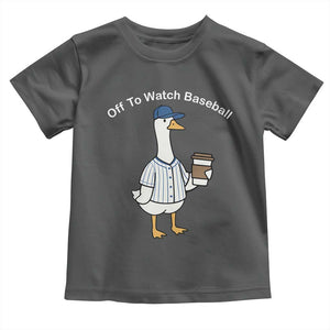 Funny Baseball Mom Goose Toddler T Shirt Funny Sports Game Day TS10 Dark Heather Print Your Wear