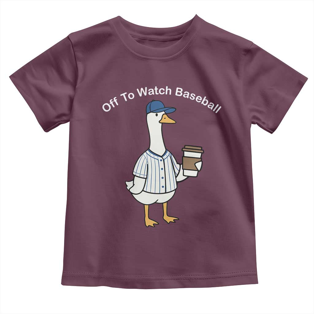 Funny Baseball Mom Goose Toddler T Shirt Funny Sports Game Day TS10 Maroon Print Your Wear