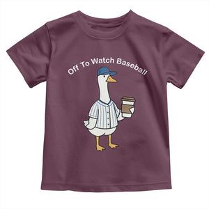 Funny Baseball Mom Goose Toddler T Shirt Funny Sports Game Day TS10 Maroon Print Your Wear
