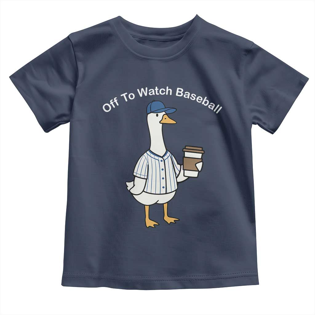 Funny Baseball Mom Goose Toddler T Shirt Funny Sports Game Day TS10 Navy Print Your Wear