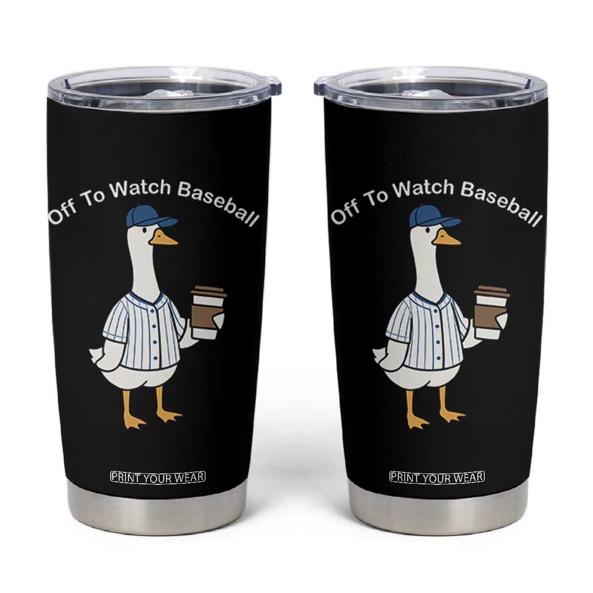 Funny Baseball Mom Goose Tumbler Cup Funny Sports Game Day TS10 Black Print Your Wear