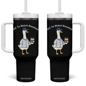 Funny Baseball Mom Goose Tumbler With Handle Funny Sports Game Day TS10 One Size: 40 oz Black Print Your Wear