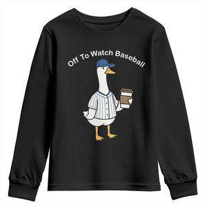 Funny Baseball Mom Goose Youth Sweatshirt Funny Sports Game Day TS10 Black Print Your Wear