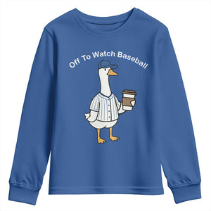 Funny Baseball Mom Goose Youth Sweatshirt Funny Sports Game Day TS10 Royal Blue Print Your Wear