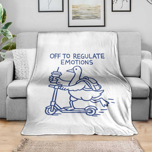 Funny Goose Psychologist Throw Blanket Off To Regulate Emotions Mental Health Counselor TS10 Print Your Wear