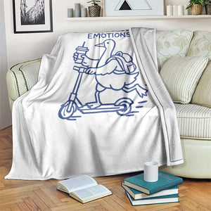 Funny Goose Psychologist Throw Blanket Off To Regulate Emotions Mental Health Counselor TS10 Print Your Wear
