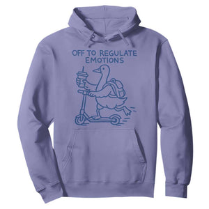 Funny Goose Psychologist Hoodie Off To Regulate Emotions Mental Health Counselor TS10 Violet Print Your Wear