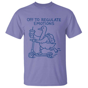 Funny Goose Psychologist T Shirt Off To Regulate Emotions Mental Health Counselor TS10 Violet Print Your Wear