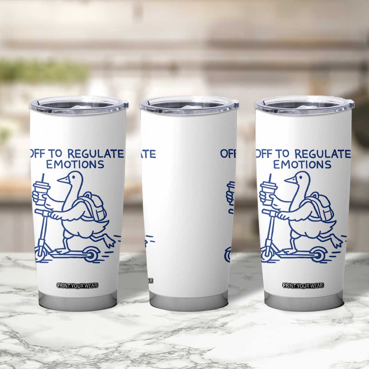 Funny Goose Psychologist Tumbler Cup Off To Regulate Emotions Mental Health Counselor TS10 Print Your Wear
