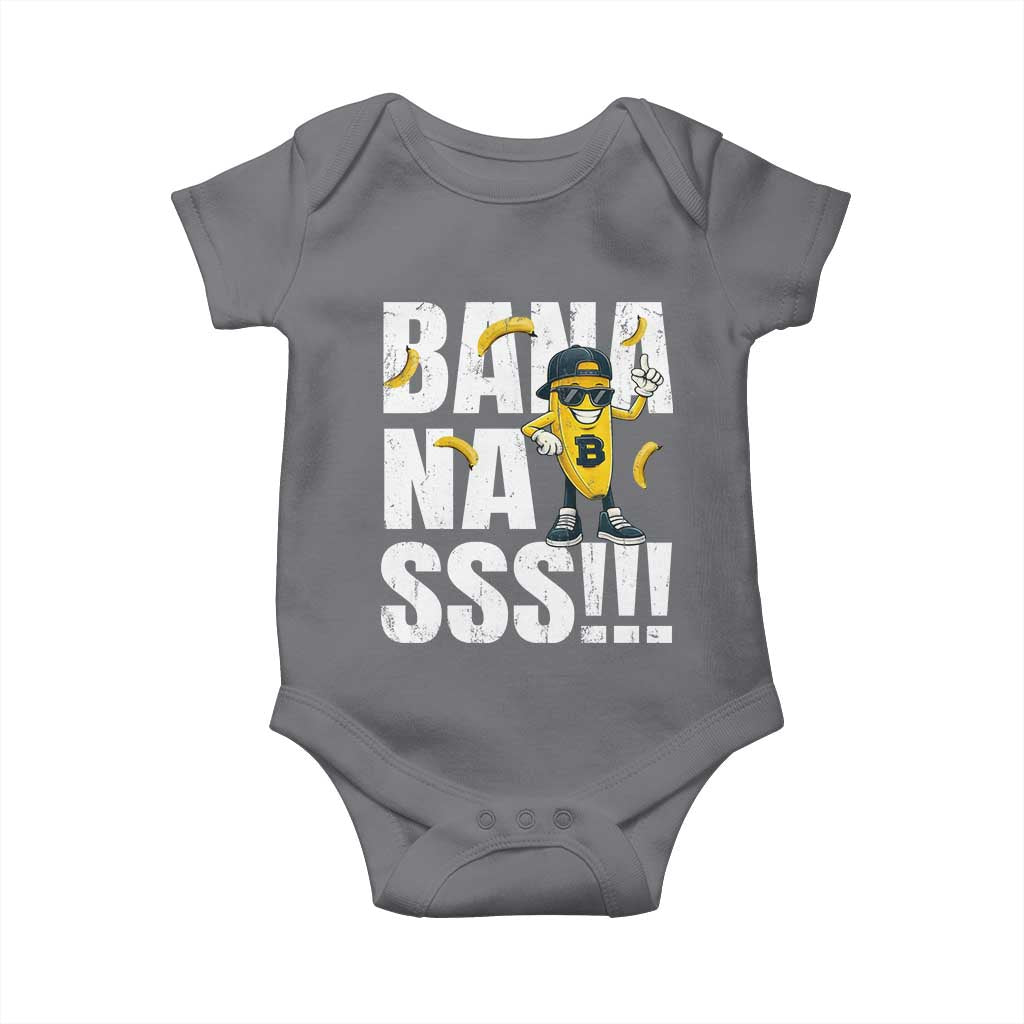 Banana Lovers Baby Onesie Funny Bananas Vintage Style TS10 Charcoal Print Your Wear