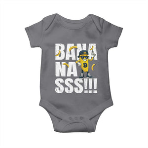 Banana Lovers Baby Onesie Funny Bananas Vintage Style TS10 Charcoal Print Your Wear