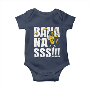 Banana Lovers Baby Onesie Funny Bananas Vintage Style TS10 Navy Print Your Wear
