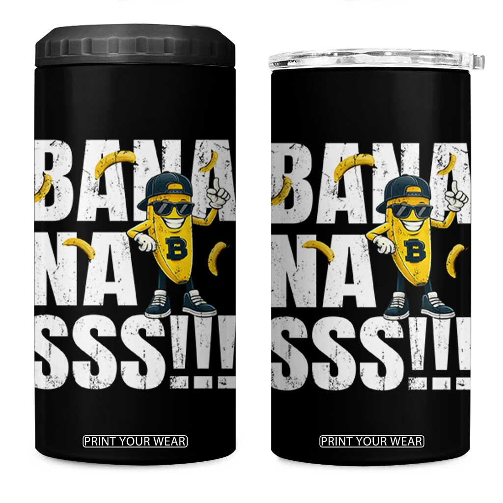Banana Lovers 4 in 1 Can Cooler Tumbler Funny Bananas Vintage Style TS10 One Size: 16 oz Black Print Your Wear