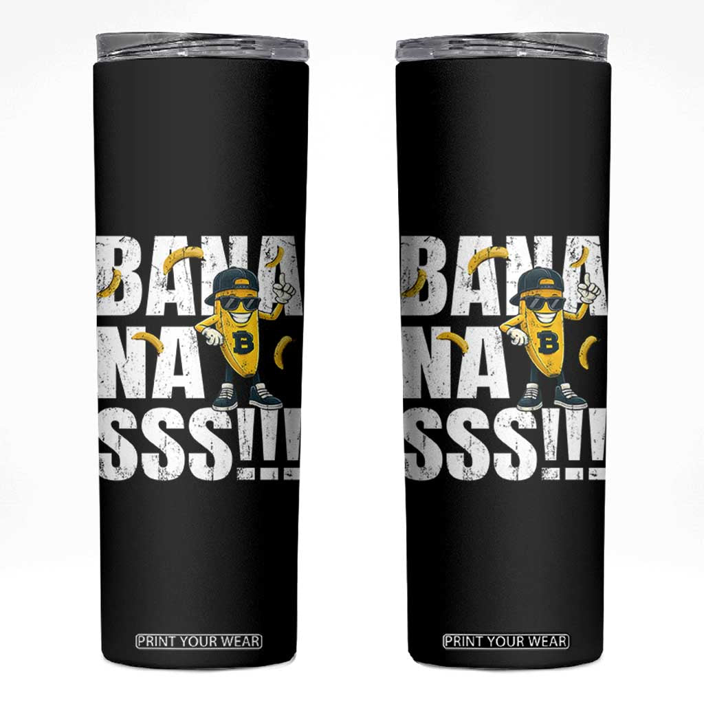 Banana Lovers Skinny Tumbler Funny Bananas Vintage Style TS10 Black Print Your Wear