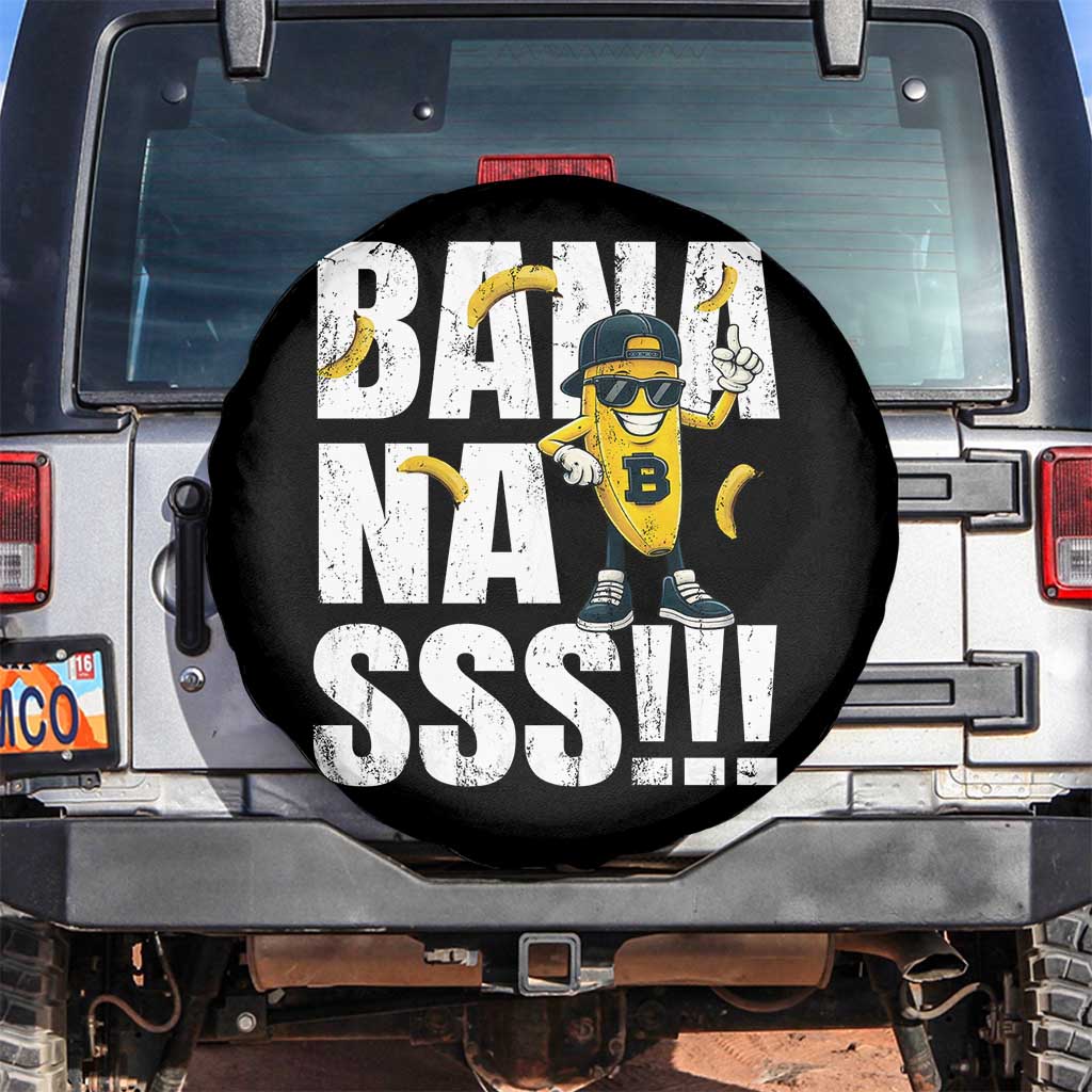 Banana Lovers Spare Tire Cover Funny Bananas Vintage Style TS10 No hole Black Print Your Wear