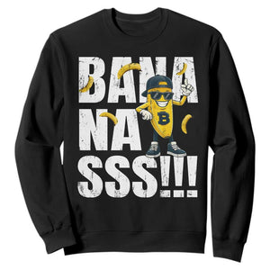 Banana Lovers Sweatshirt Funny Bananas Vintage Style TS10 Black Print Your Wear